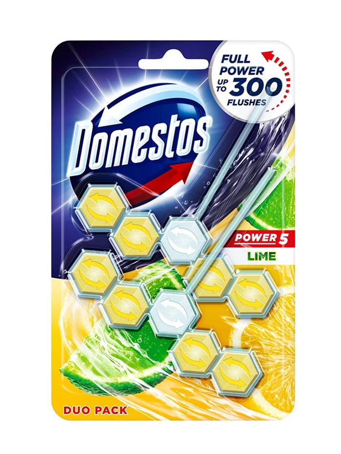 Domestos Odorizant wc cu bile 2x55 g Power 5 Lime