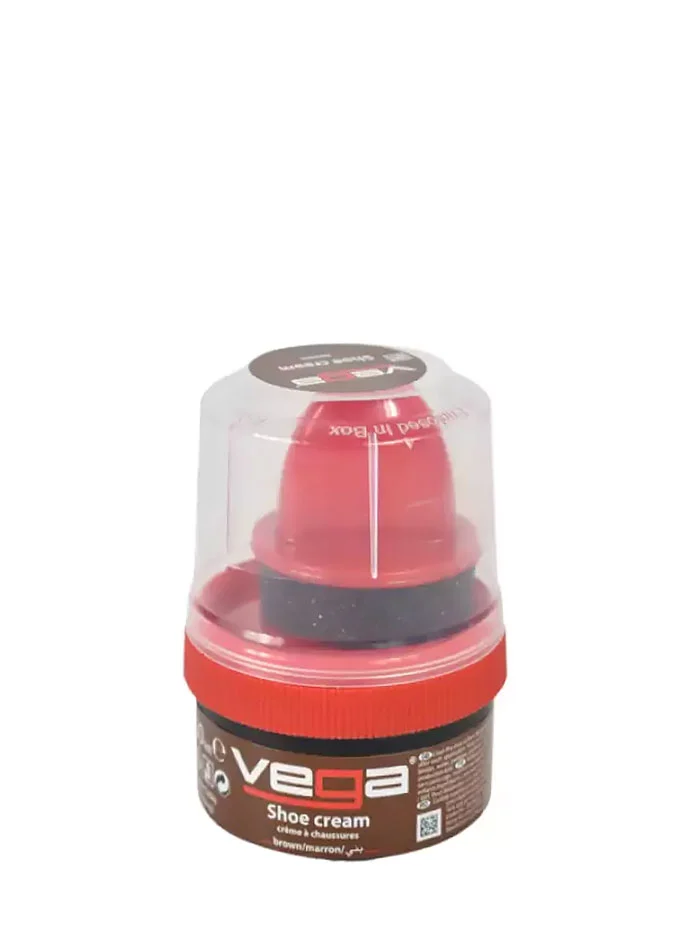 Vega Crema de pantofi cu burete 50 ml Maro