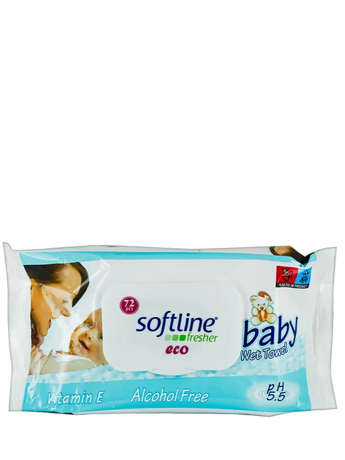 Softline Servetele umede cu capac 72 buc