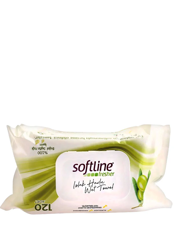 Softline Servetele umede cu capac 120 buc Olive Oil