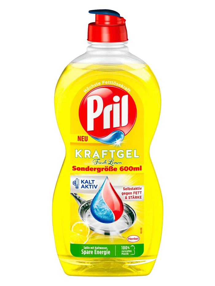 Pril detergent pentru vase 600 ml Kraftgel Fresh Lemon