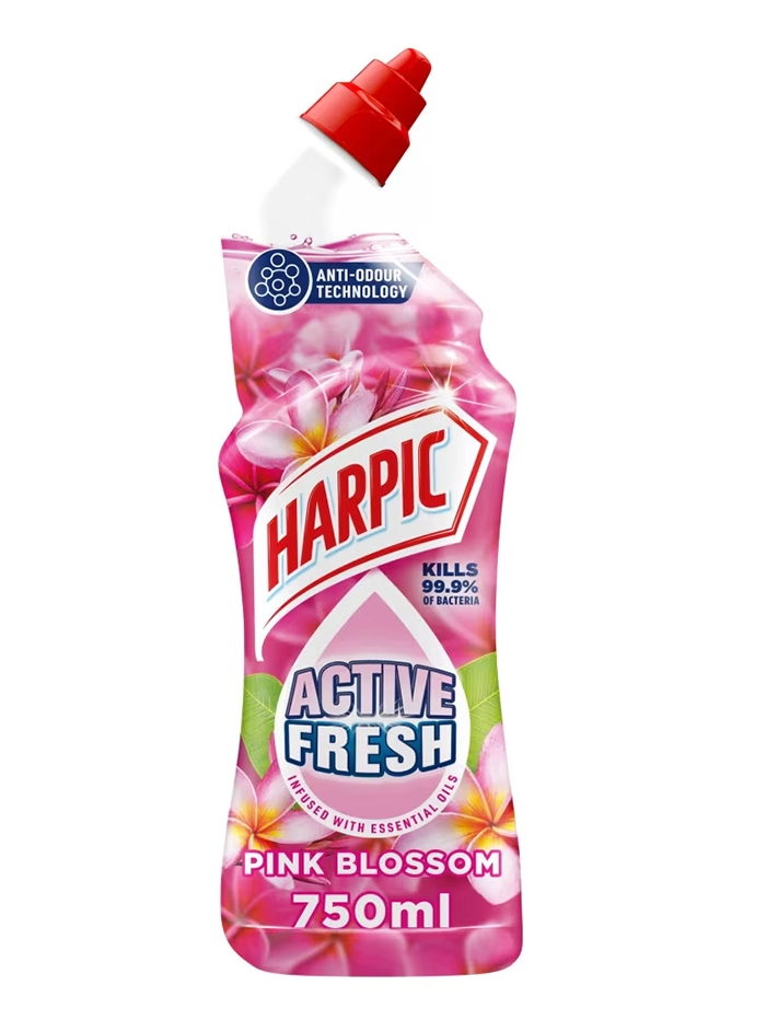 Harpic Gel curatat WC 750 ml Active Fresh Pink Blossom