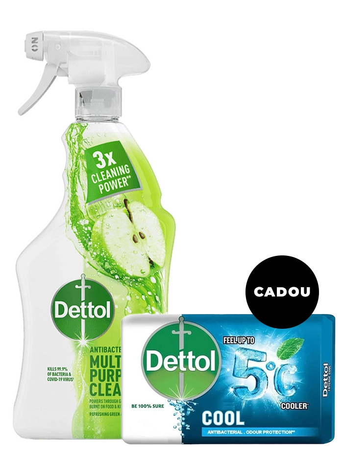 PROMO Dettol Solutie multisuprafete 500 ml +Sapun 60 g Cool GRATIS