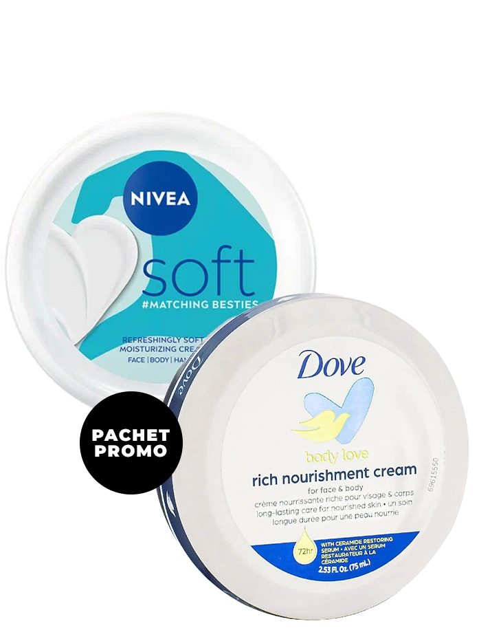PROMO Nivea Crema Soft 200 ml+Dove Crema 75 ml Rich Nourishment