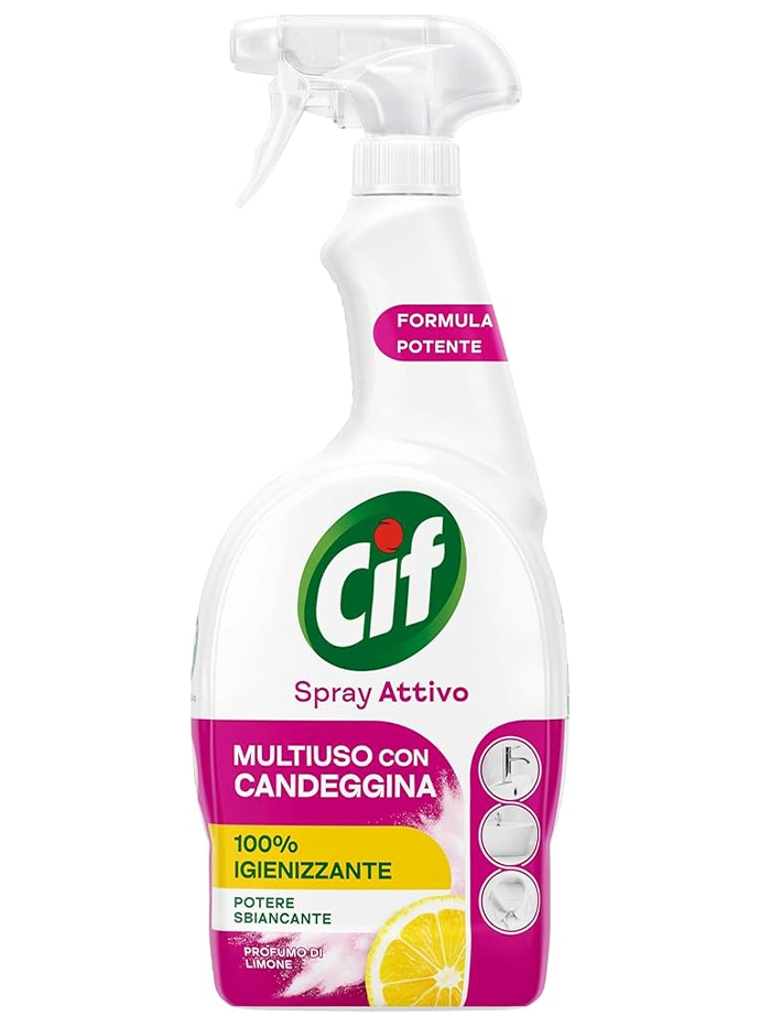 Cif Solutie curatat multisuprafete cu pompa 650 ml Cu Inalbitor Limone