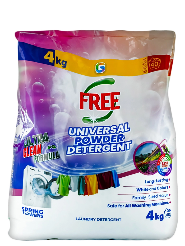 Free Detergent automat 4 kg 40 spalari Universal Spring Flowers