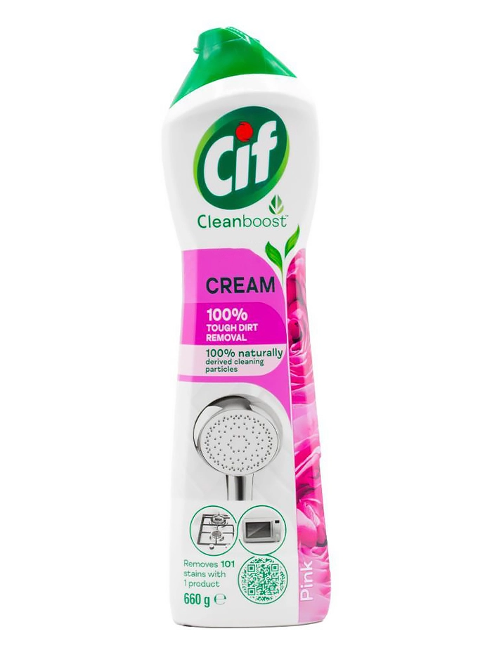 Cif Crema abraziva 660 g Cleanboost Pink