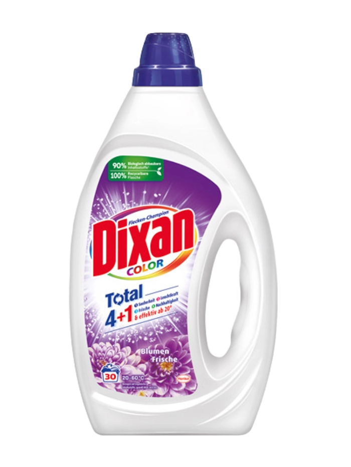 Dixan Detergent lichid 1.35 L 30 spalari 4+1 Total Blumen Frische