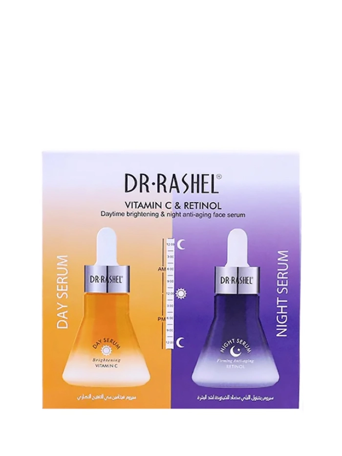 Dr. Rashel Ser facial pentru zi si noapte 2X30 ml Vitamina C si Retinol