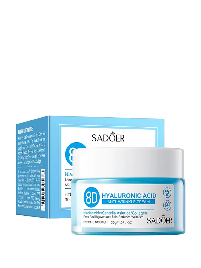 Sadoer Crema antirid cu acid hialuronic 30g Niacinamide,Centella Asiatica,Collagen
