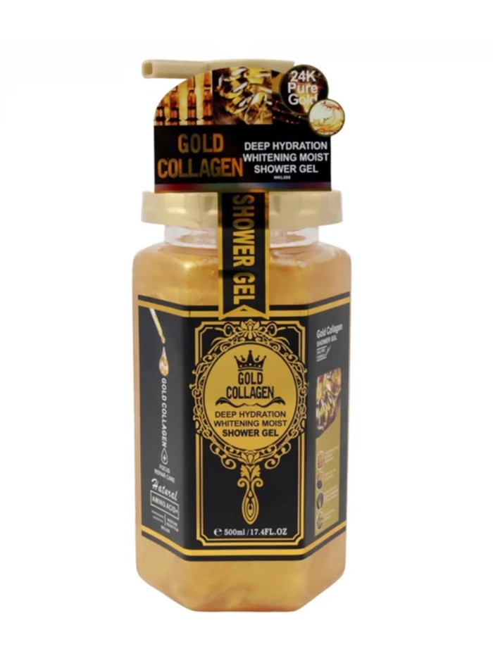 Wokali Gel de dus 500 ml Gold Collagen Deep Hydration Whitening Moist