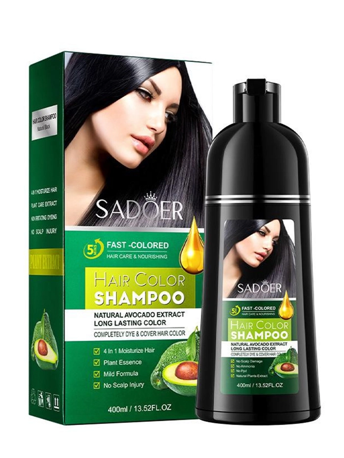 Sadoer Sampon pentru colorarea parului 400 ml Natural Black