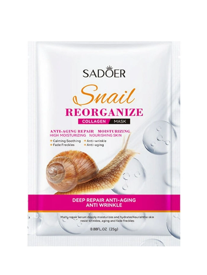 Sadoer Masca de fata cu saliva de melc si colagen 25 g Reorganize Anti Wrinkle