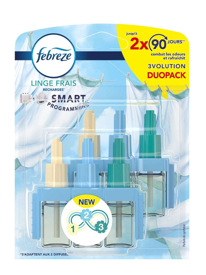 Febreze Rezerva Odorizant Priza 3 volution 2X20 ml Fresh Linen