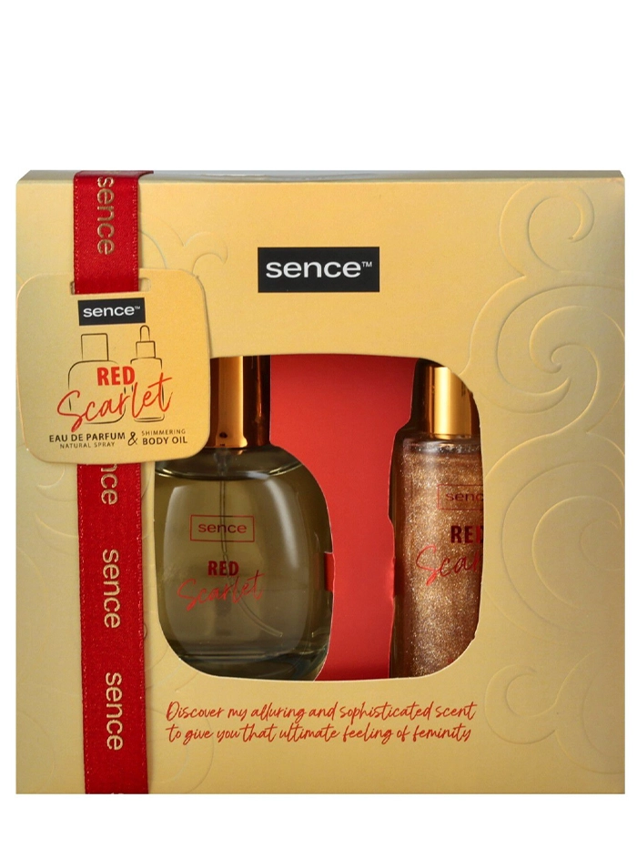 Sence Collection Caseta femei:Parfum+Ulei de corp 90ml+50 ml Red Scarlet