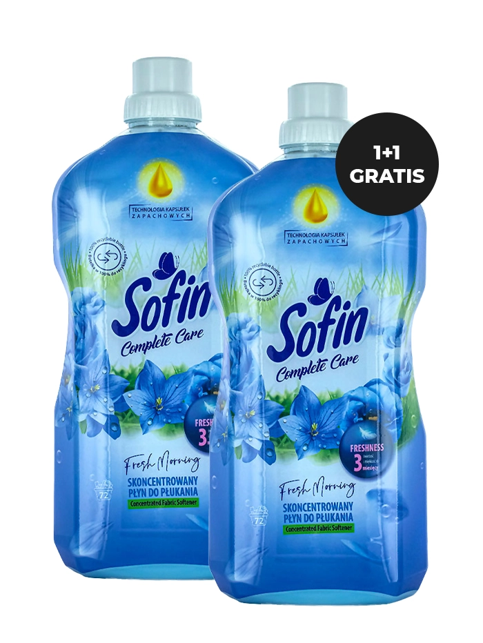 PROMO Sofin Balsam de rufe 1.8 L 72 spalari Fresh Morning 1+1 GRATIS