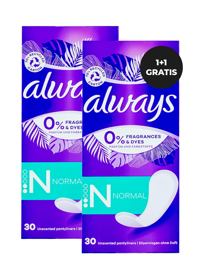 PROMO Always Absorbante subtiri zilnice 30 buc Normal 1+1 GRATIS