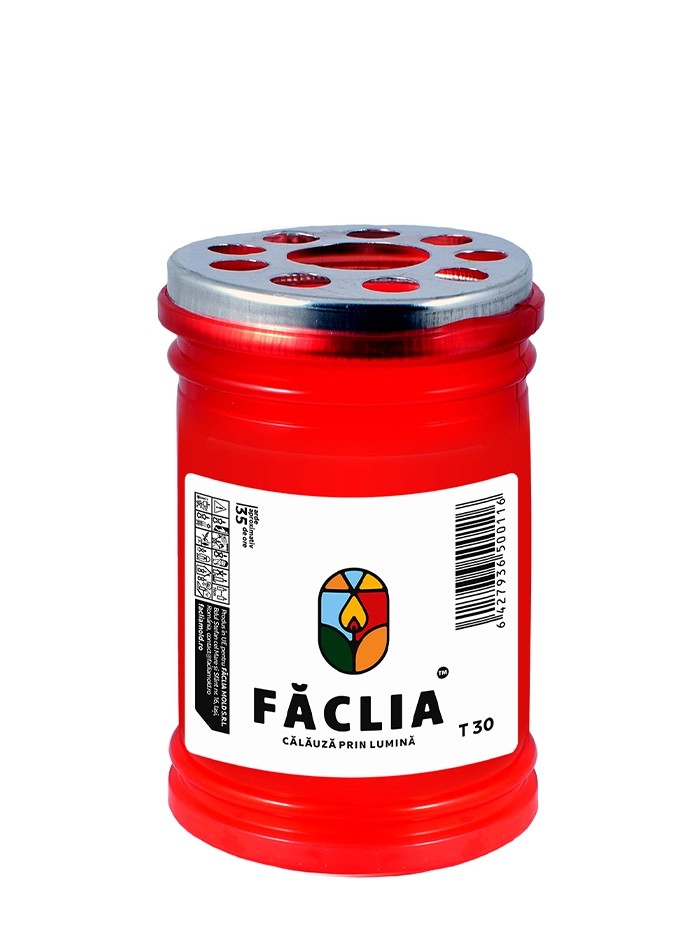 Faclia Candela plastic cu capac Antivant T30, 35 h timp de ardere