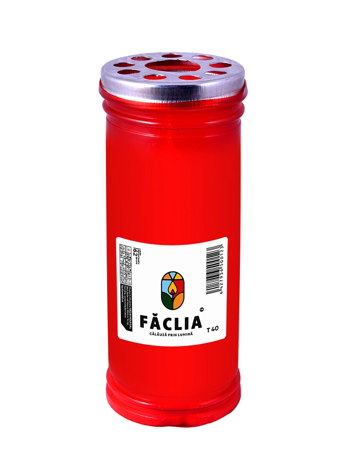 Faclia Candela plastic cu capac Antivant T40, 62 h timp de ardere
