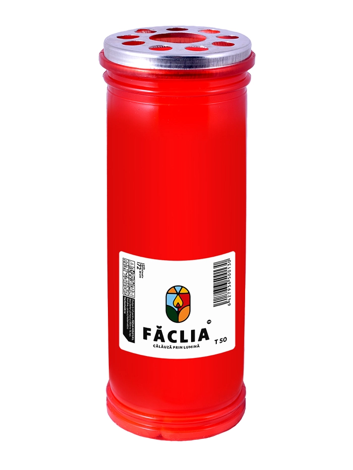 Faclia Candela plastic cu capac Antivant T50, 72 h timp de ardere
