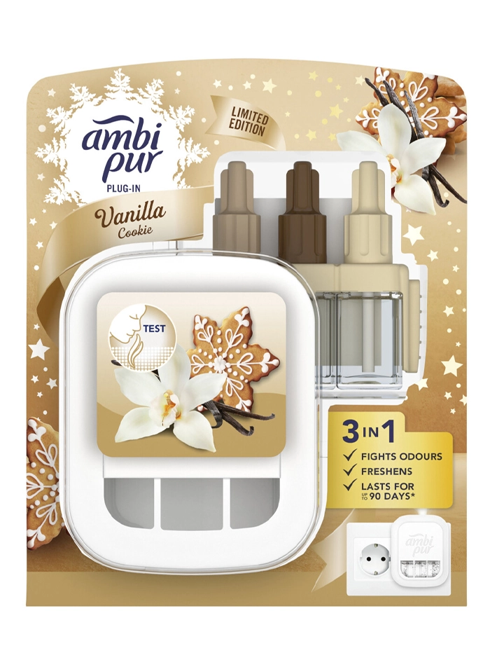 Ambi Pur Aparat odorizant camera priza+Rezerva 3Volution20 ml Vanilla Cookie