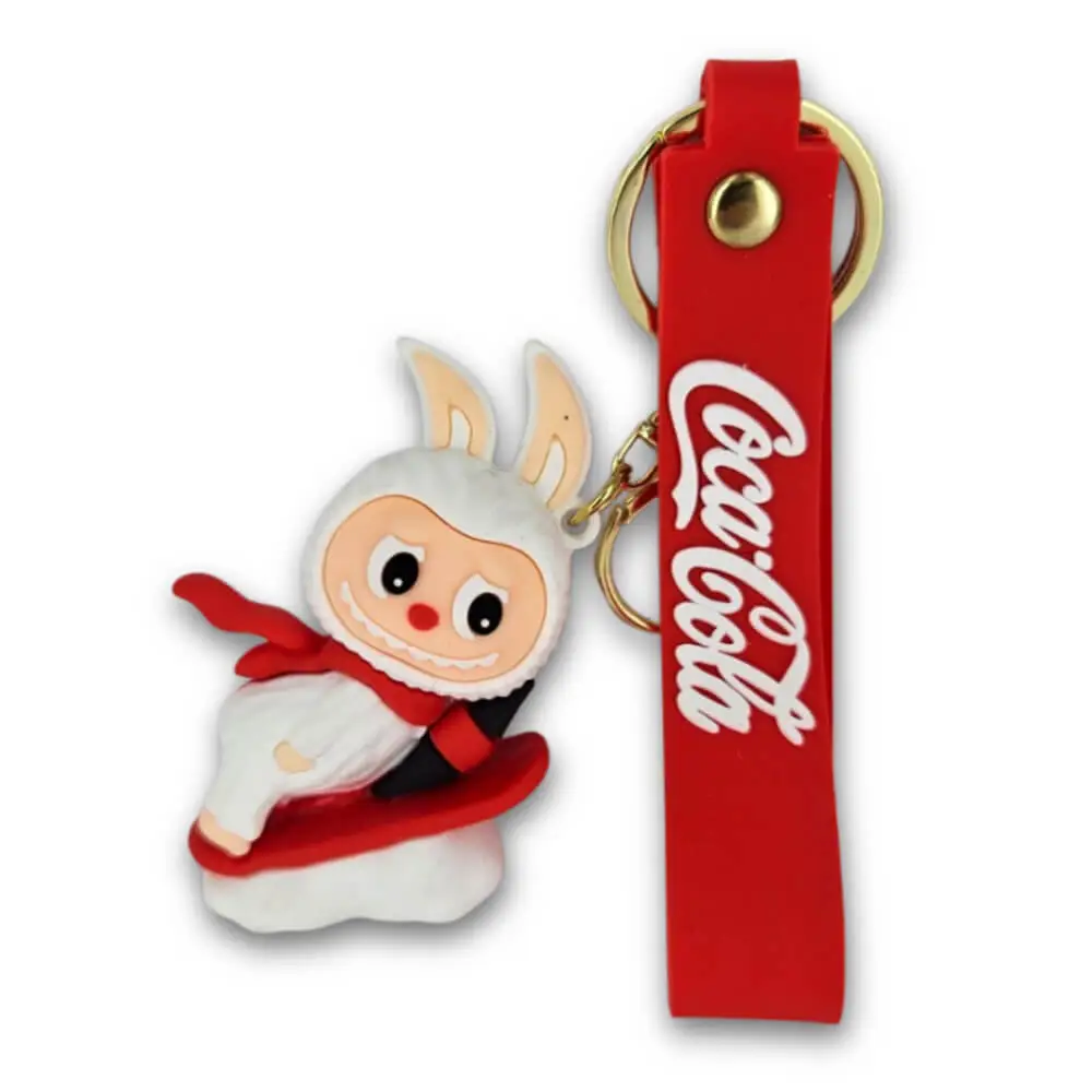Breloc La Bubu Norocos Rosu cu Alb - Coca Cola
