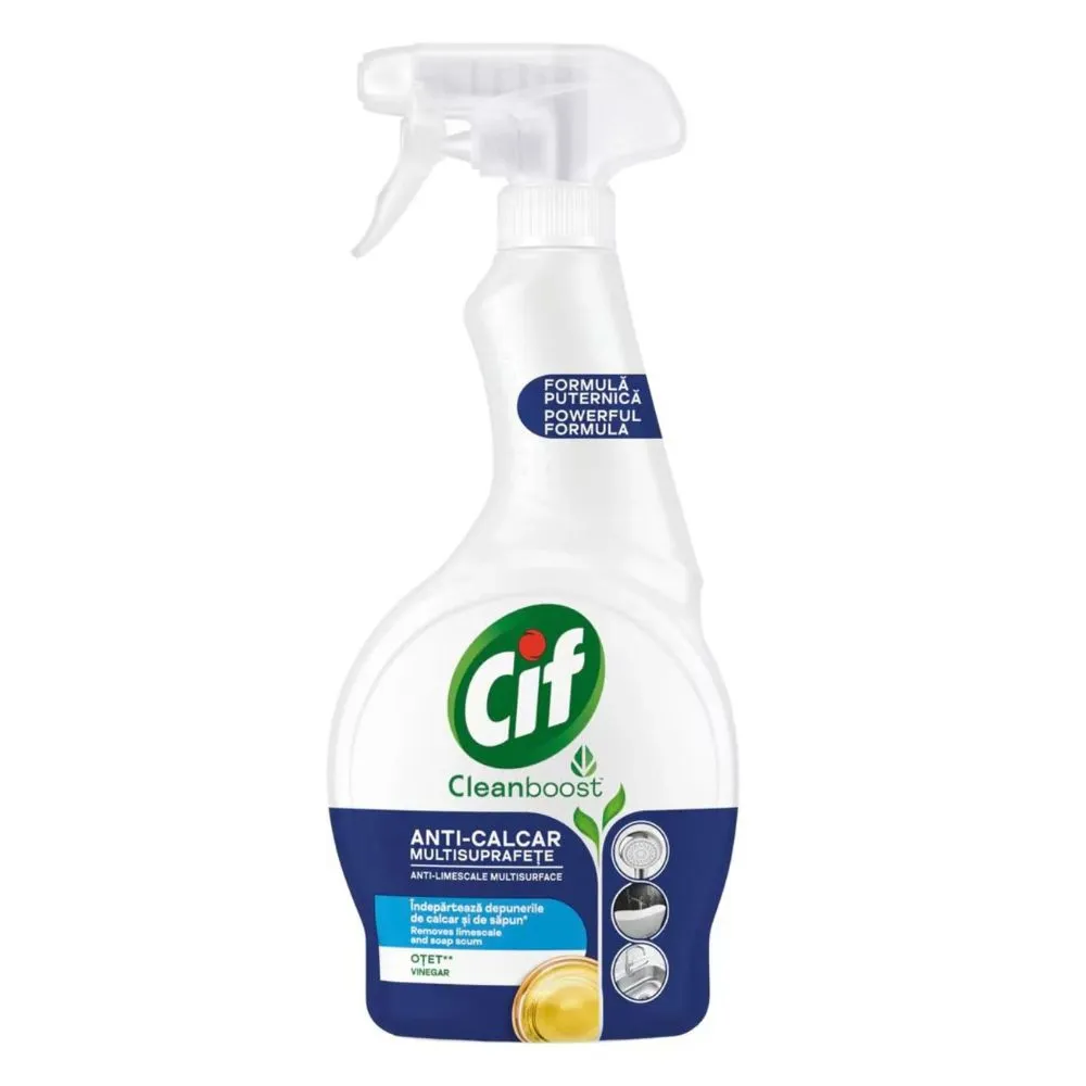 Cif Solutie anticalcar multisuprafete cu otet 500 ml Cleanboost