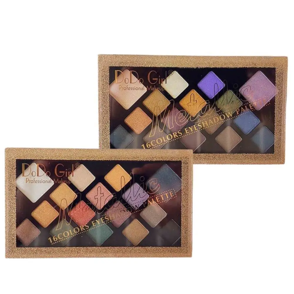 DoDoGirl Paleta Fard pleoape 16 culori Metallic