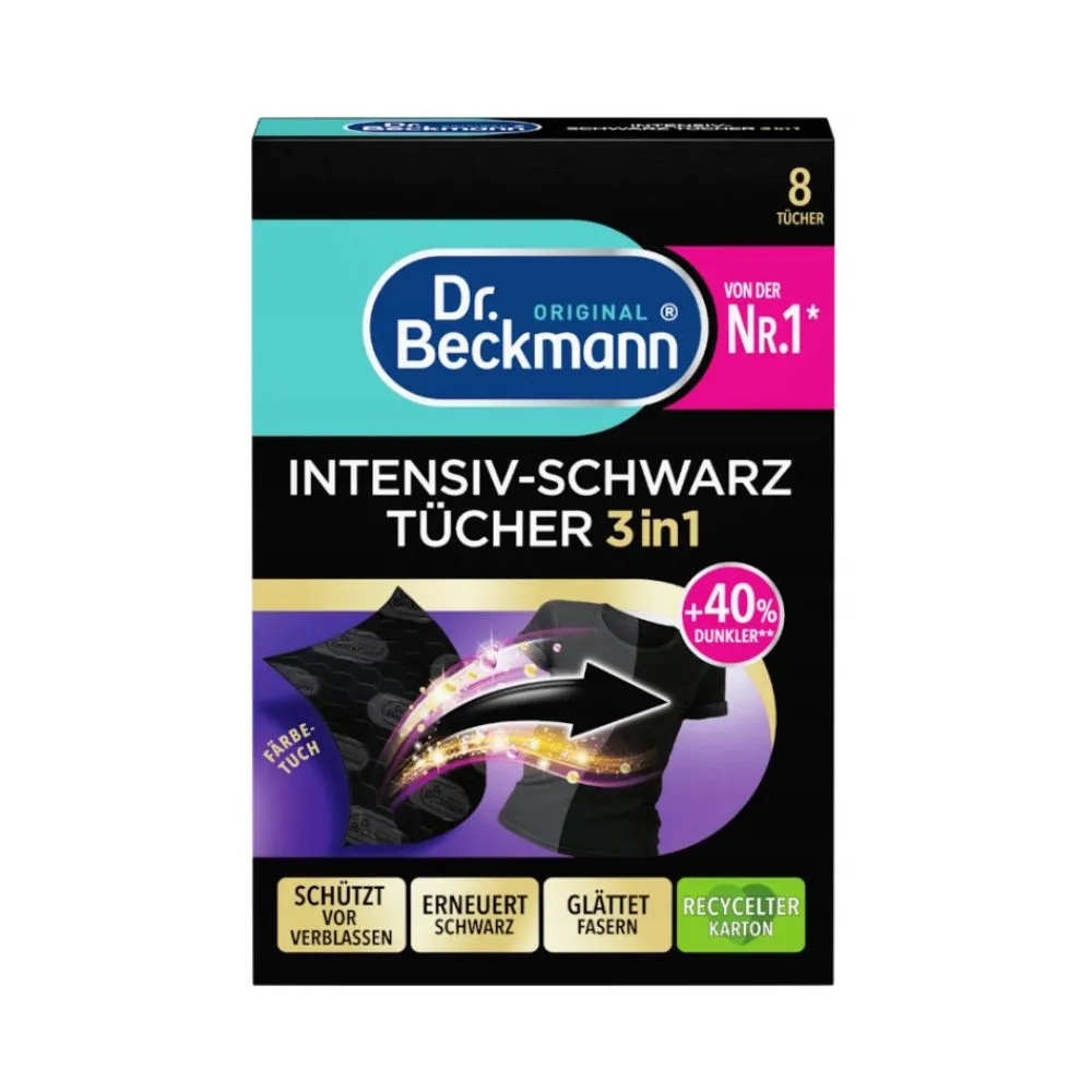 Dr. Beckmann Servetele pentru revigorarea culorii rufelor negre 8 buc