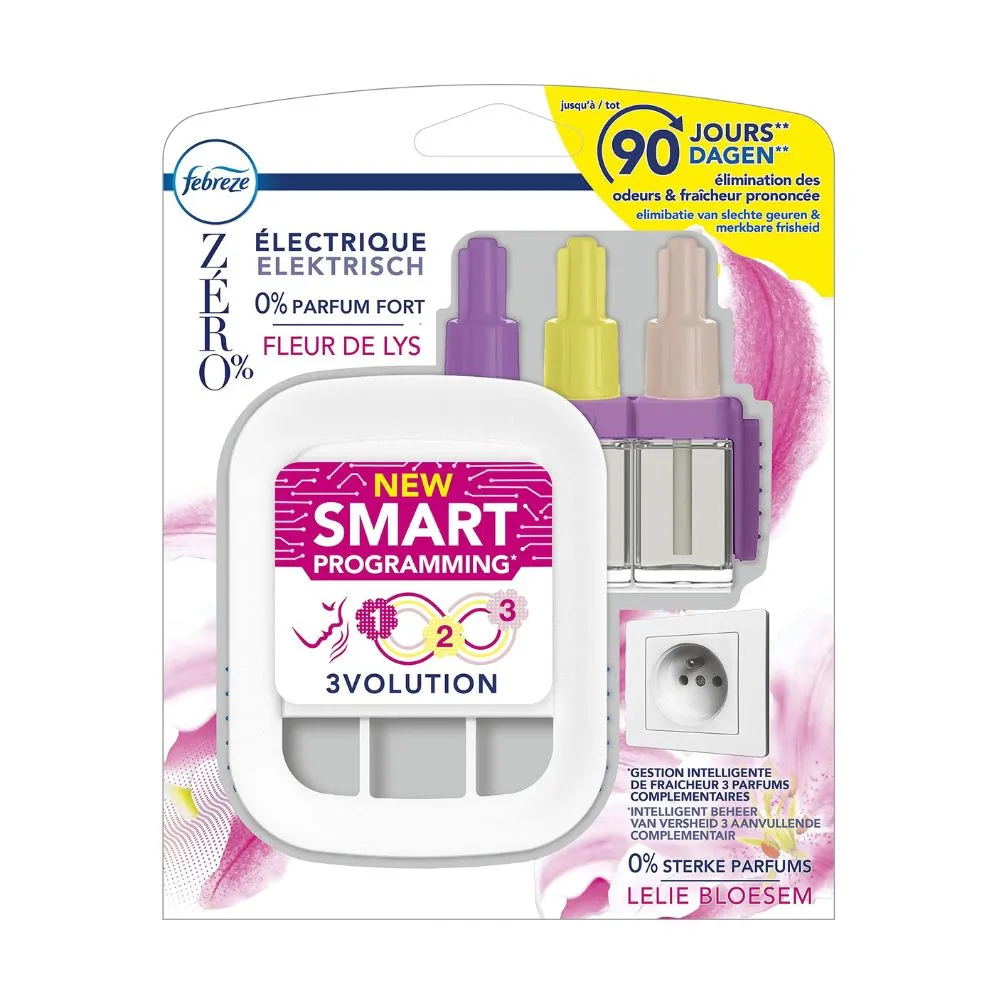 Febreze Aparat odorizant camera priza+Rezerva 3Volution 20 ml Lily Blossom