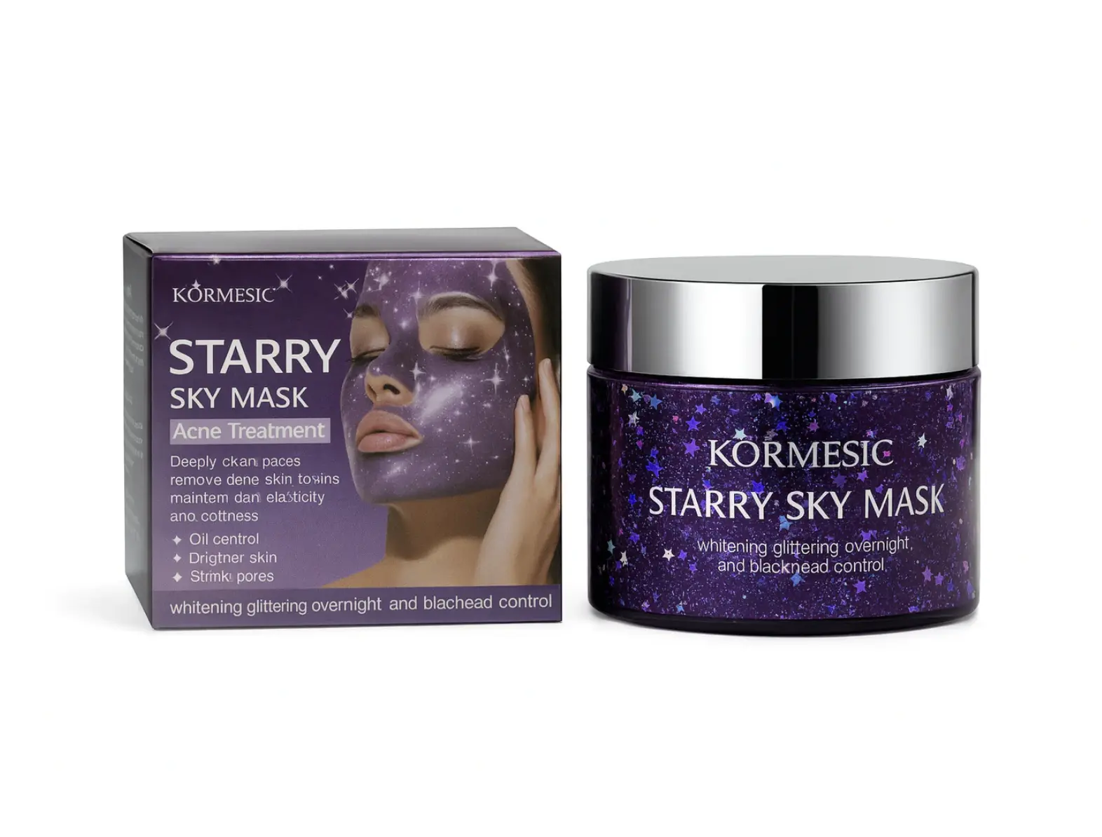 Kormesic Masca de fata anti-acnee Peel-Off 120 g Starry Sky Mask Mov