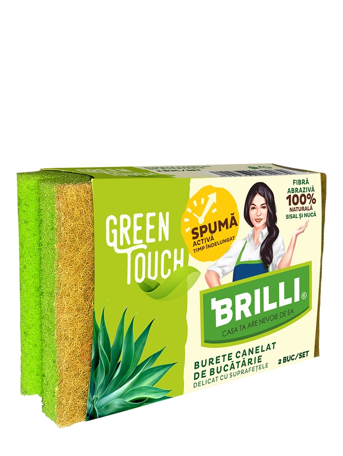 Misavan Burete de vase canelat 2 buc Green Touch Brilli