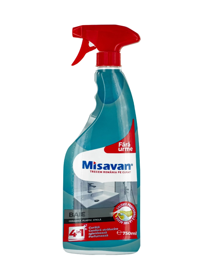 Misavan Solutie curatat suprafete baie 750 ml 4in1