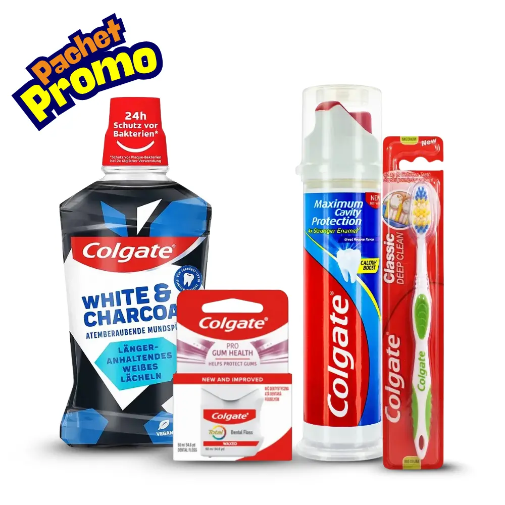 Pachet pentru igiena orala Colgate 4 produse