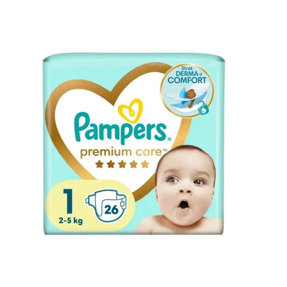 Pampers scutece nr. 1 2-5 kg 26 buc Premium Care