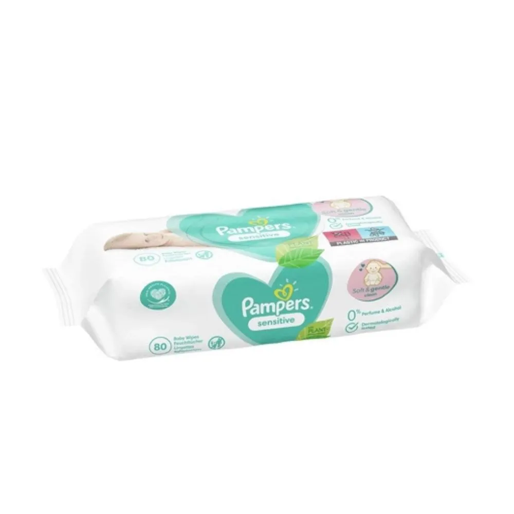 Pampers Servetele umede 80 buc Sensitive 2in1 Gently Cleans & Pprotects