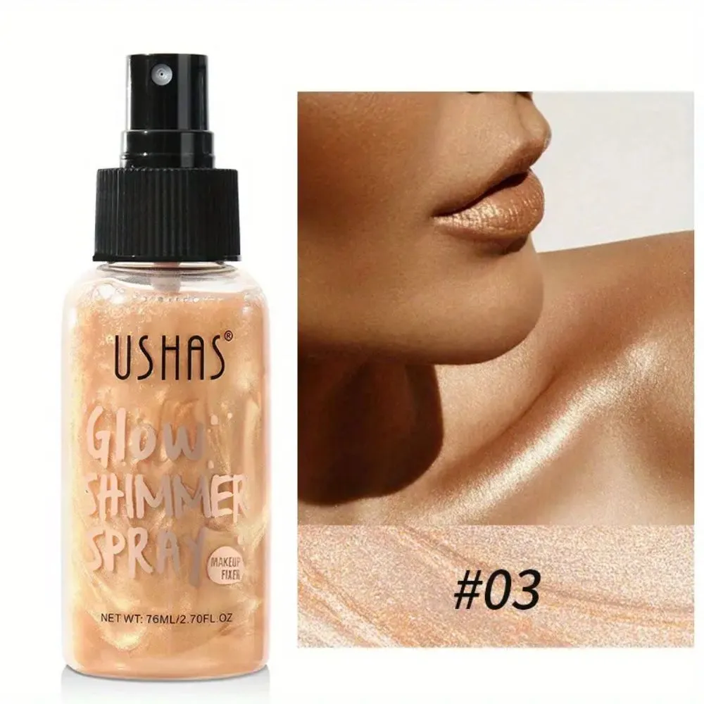 Ushas Spray iluminator pentru fata si corp (ofera un efect stralucitor si radiant) 76 ml No.03