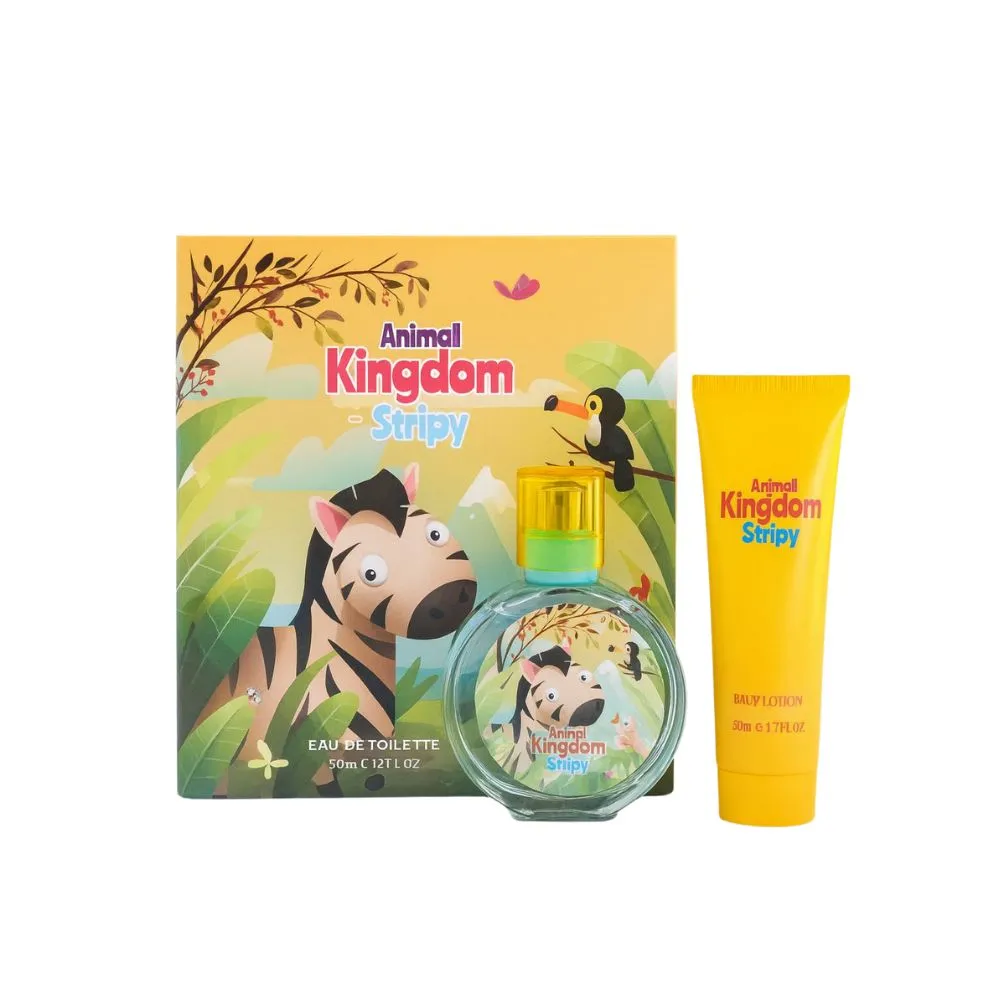 V.V.LOVE Set pentru Copii:Parfum+Gel de dus 50+50 ml Animal Kingdom Stripy