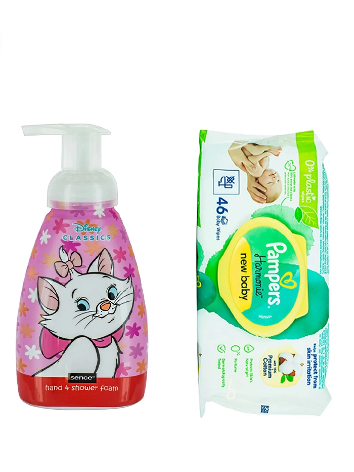 Promo Pampers Servetele umede cu capac 46 buc New baby Harmonie+Disney Sapun spuma pentru copii 300