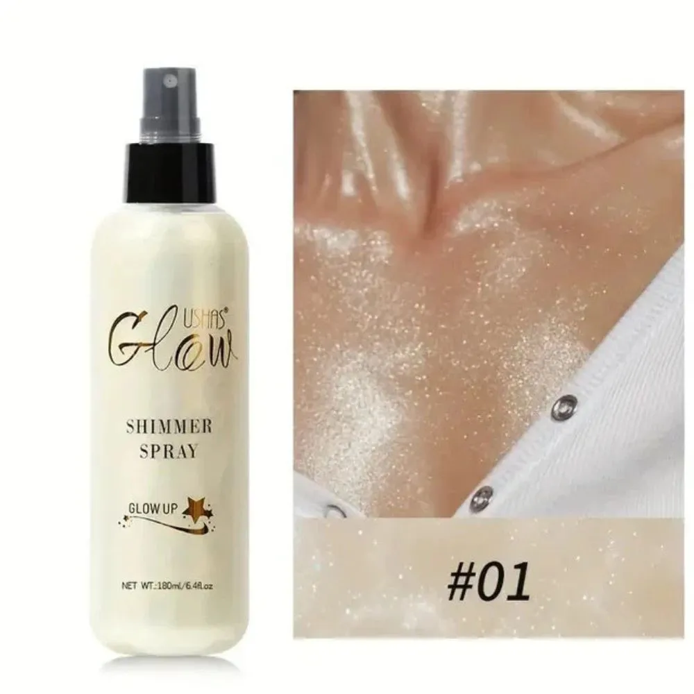 Ushas Spray iluminator pentru fata si corp (ofera un efect stralucitor si radiant) 180 ml No.01