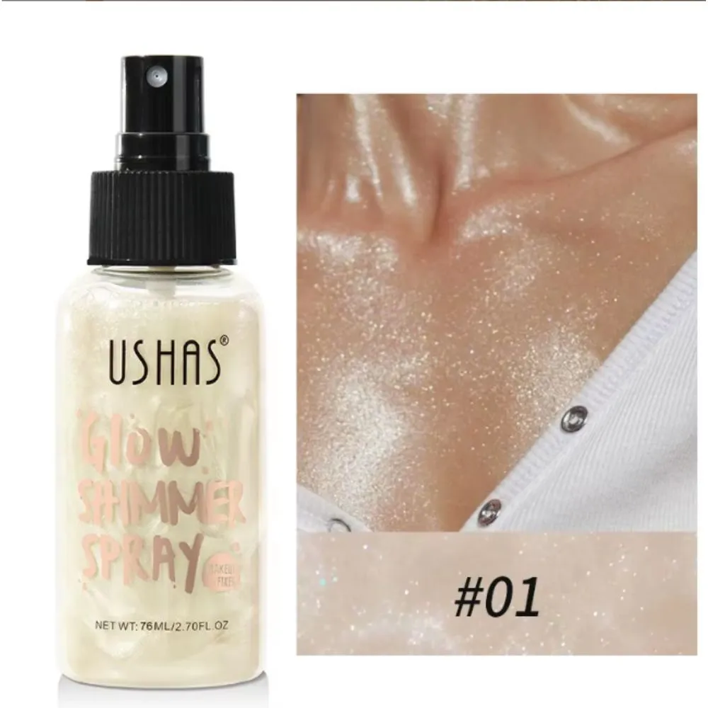 Ushas Spray iluminator pentru fata si corp (ofera un efect stralucitor si radiant) 76 ml No.01
