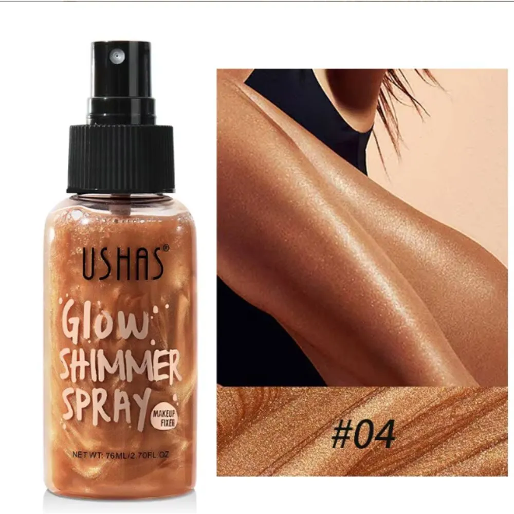 Ushas Spray iluminator pentru fata si corp (ofera un efect stralucitor si radiant) 76 ml No.04