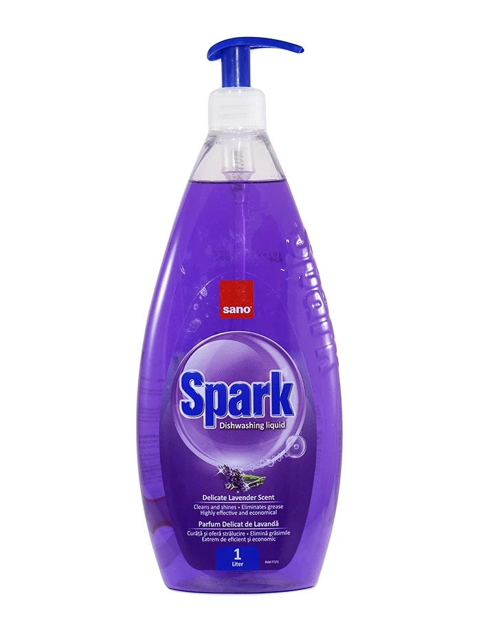 Sano detergent pentru vase cu pompa 1 l spark lavander