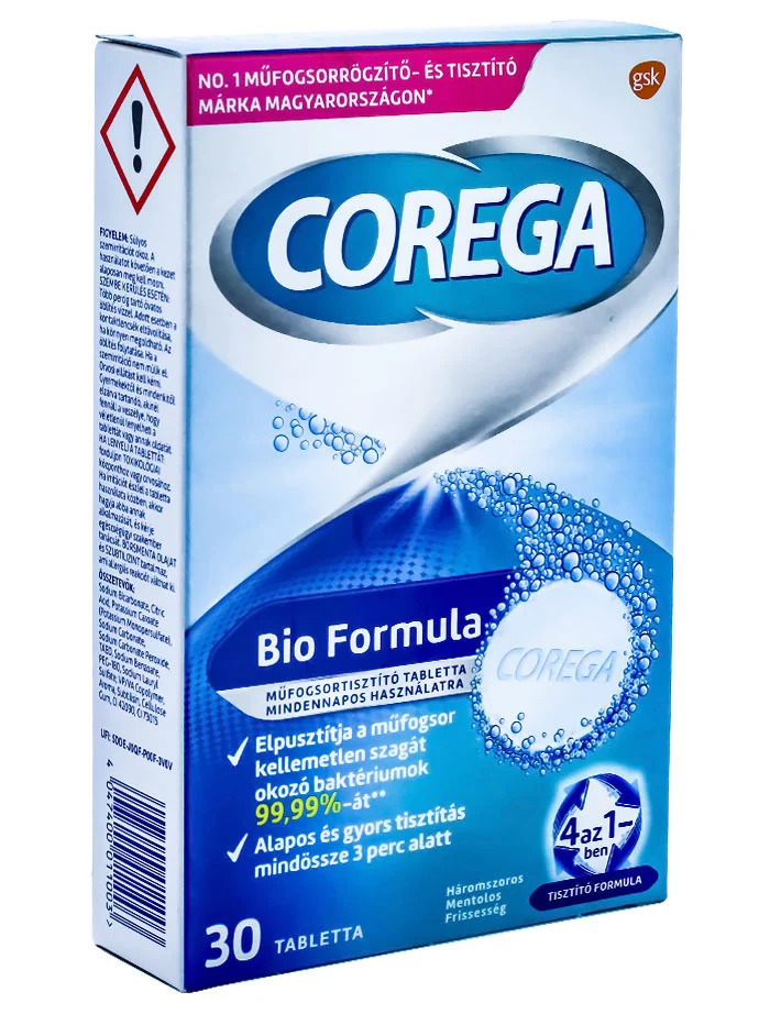 Corega Pastile dezinfectat proteza dentara 30 buc Bio Tabs Corega imagine