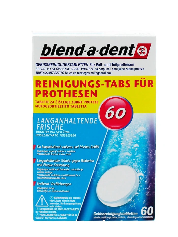 Blend-a-dent Pastile dezinfectat proteza dentara 60 buc Blend-a-dent imagine noua