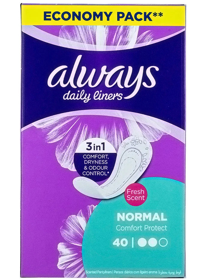 Always absorbante subtiri zilnice 40 buc normal fresh scent 