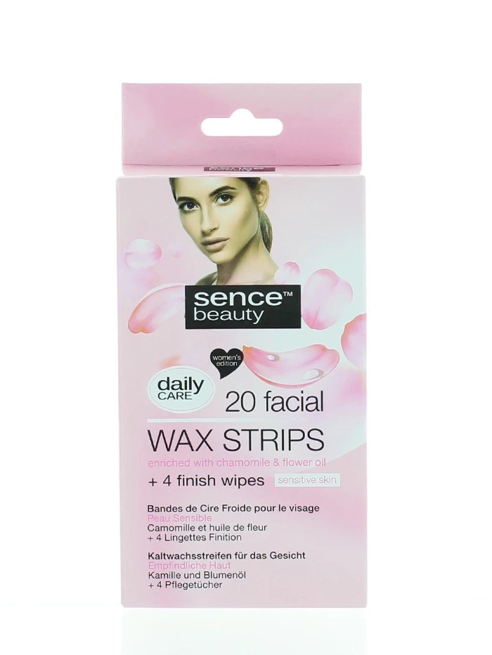 Sence beauty benzi depilatoare cu ceara 20 buc fata si zone sensibile
