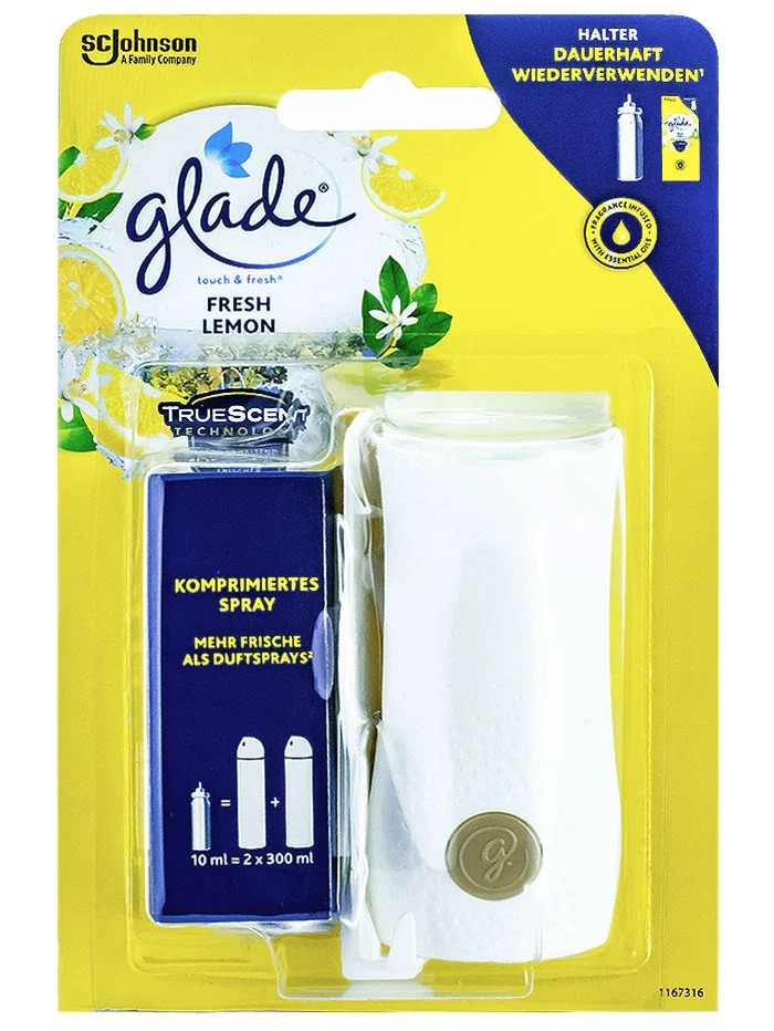 Glade aparat odorizant touch&fresh+rezerva 10 ml fresh lemon