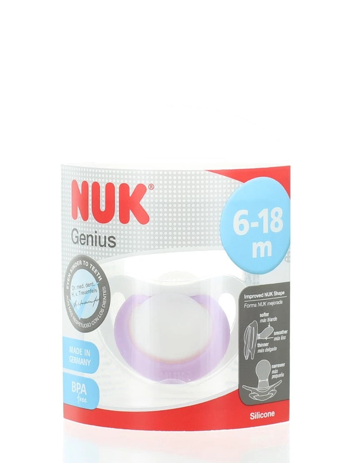 Nuk suzeta ortodontica din silicon 1 buc 6-18 luni genius