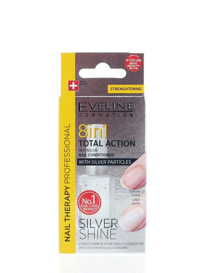 Eveline Tratament Unghii 12 ml Silver Shine 8 in1 Eveline imagine noua inspiredbeauty